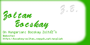 zoltan bocskay business card